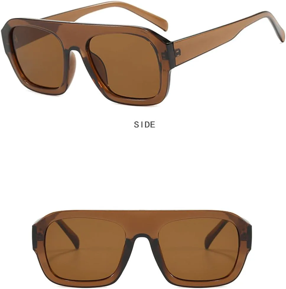 

Модные квадратные женские солнцезащитные очки UV400 в стиле ретро с градиентом конфетных цветов, мужские солнцезащитные очки в стиле панк WNCKSQ, Tea Tea