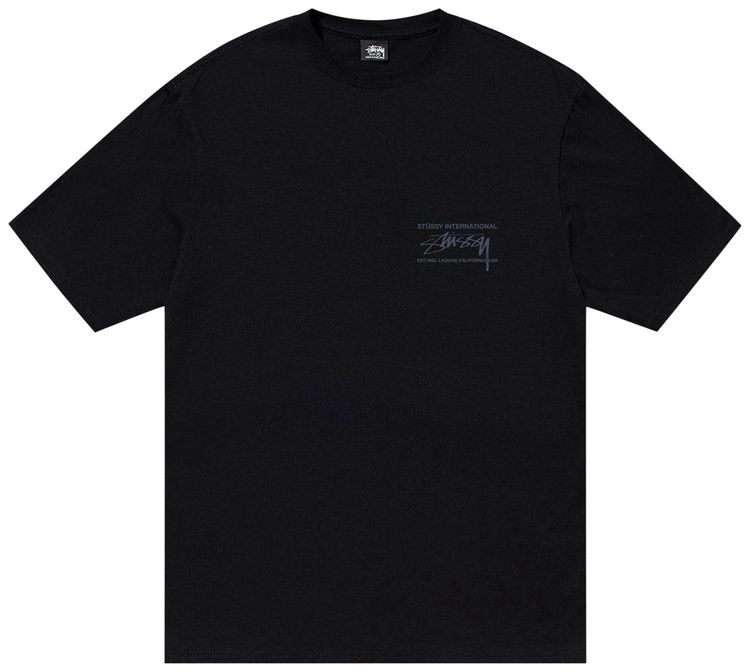 

Футболка Stussy Smooth International Tee 'Black', черный