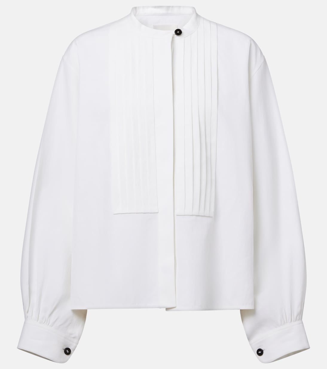 

Льняная блуза плиссе Jil Sander, Optic White
