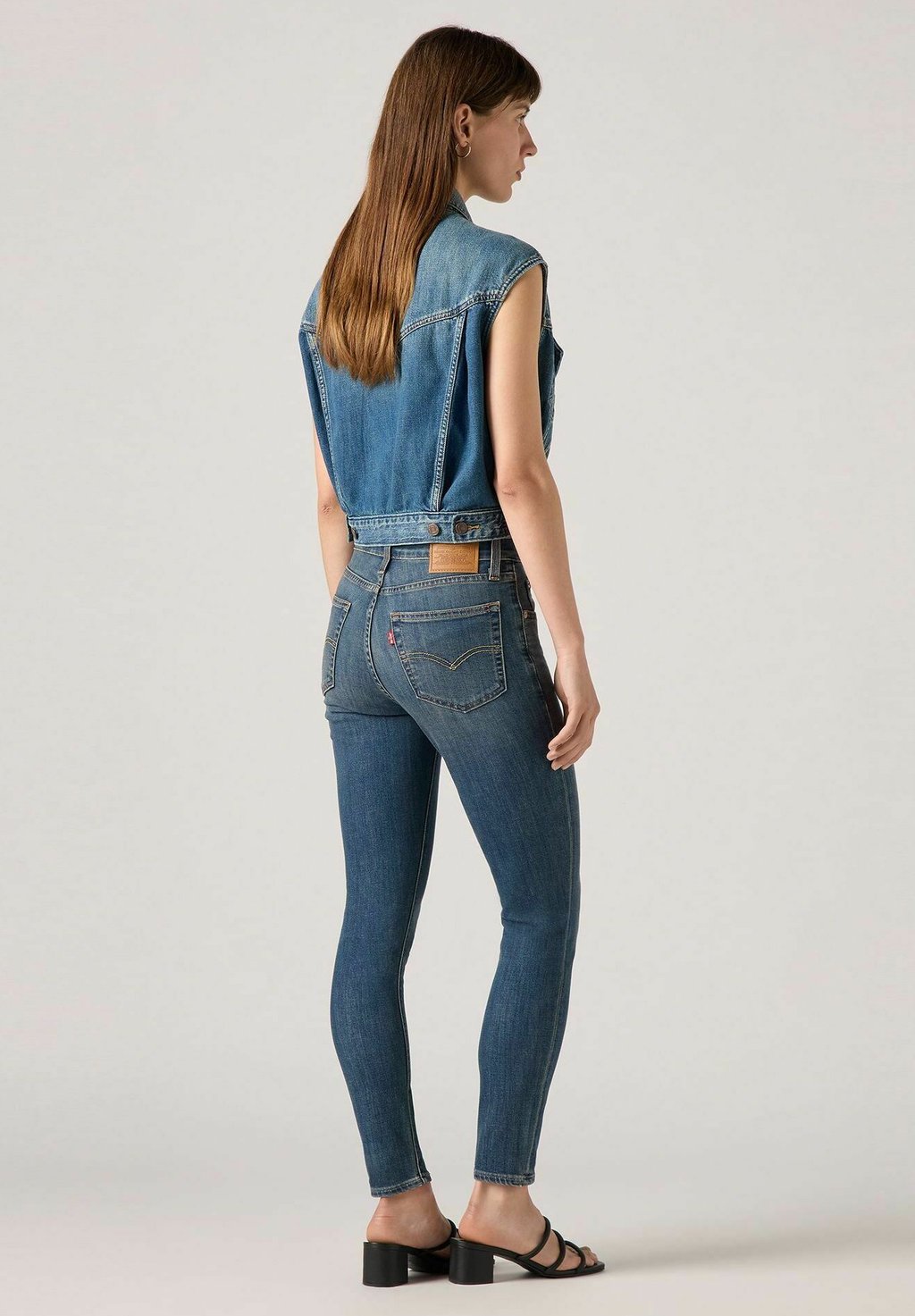 Джинсы скинни HIGH RISE SKINNY Levi's, темно-синий — фото 3