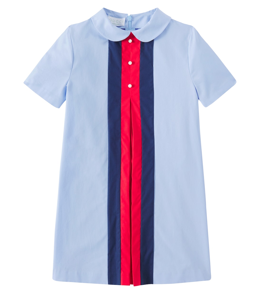 

Хлопковое платье из поплина Gucci Kids, Baby Blue