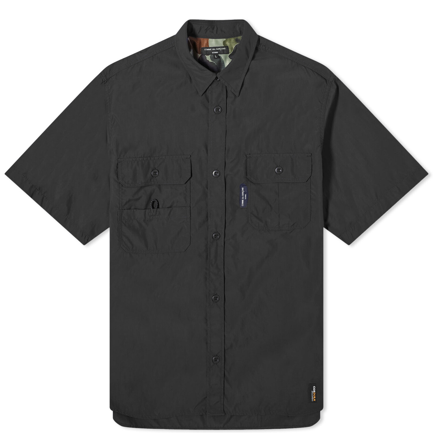 

Рубашка с коротким рукавом Comme Des Garçons Homme Nylon Double Pocket Short Sleeve Shi, черный