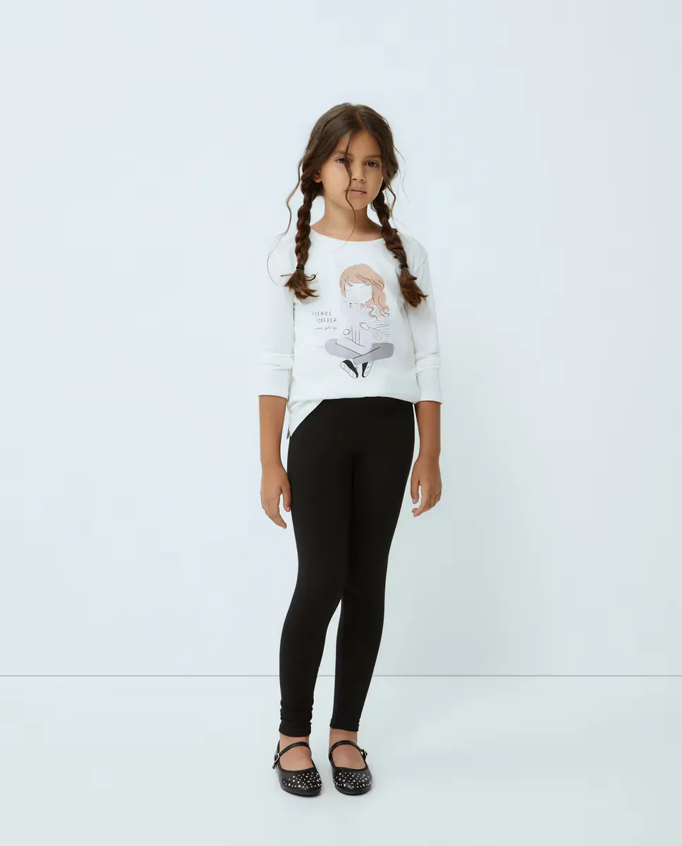 

Базовые леггинсы для девочек Kids El Corte Inglés, чёрный