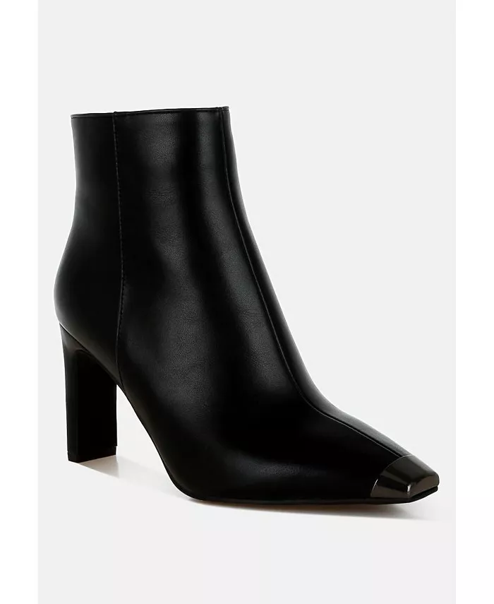 Ботинки Orca Metallic Cap Toe из искусственной кожи с металлическим эффектом London Rag, черный — фото 2