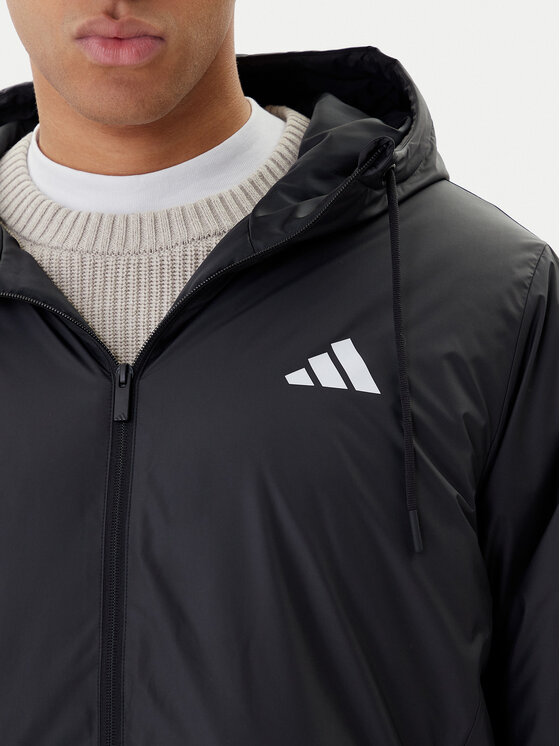 Зимняя куртка regular fit Essentials Climawarm 3-Stripes JM4042 Adidas, черный — фото 4