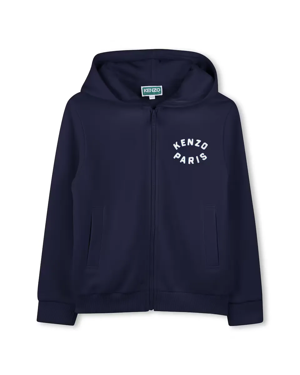 

Толстовка с застежкой-молнией Kenzo Kids, тёмно-синий