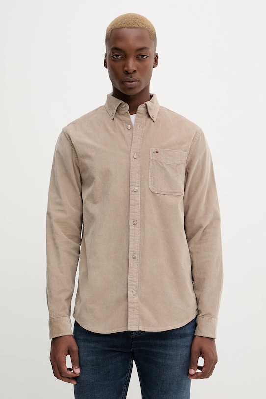 

Вельветовая рубашка Tommy Jeans, коричневый