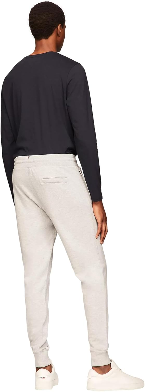 Мужская коллекция базовых спортивных штанов с логотипом TOMMY HILFIGER 2025, Grey Heather — фото 4