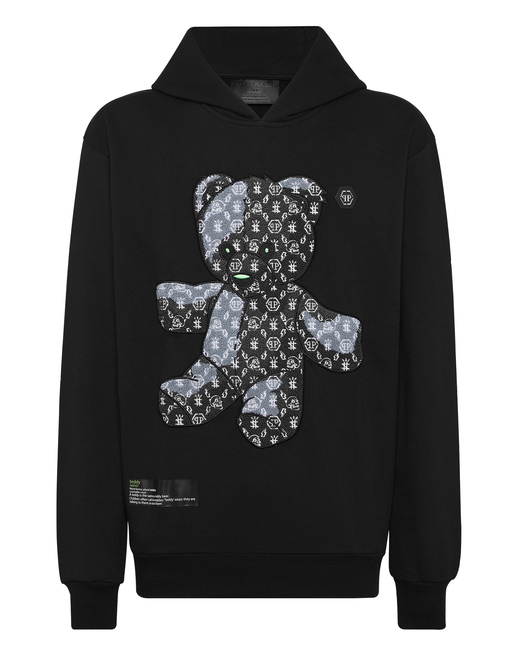 

Толстовка с капюшоном Teddy Bear Philipp Plein, черный