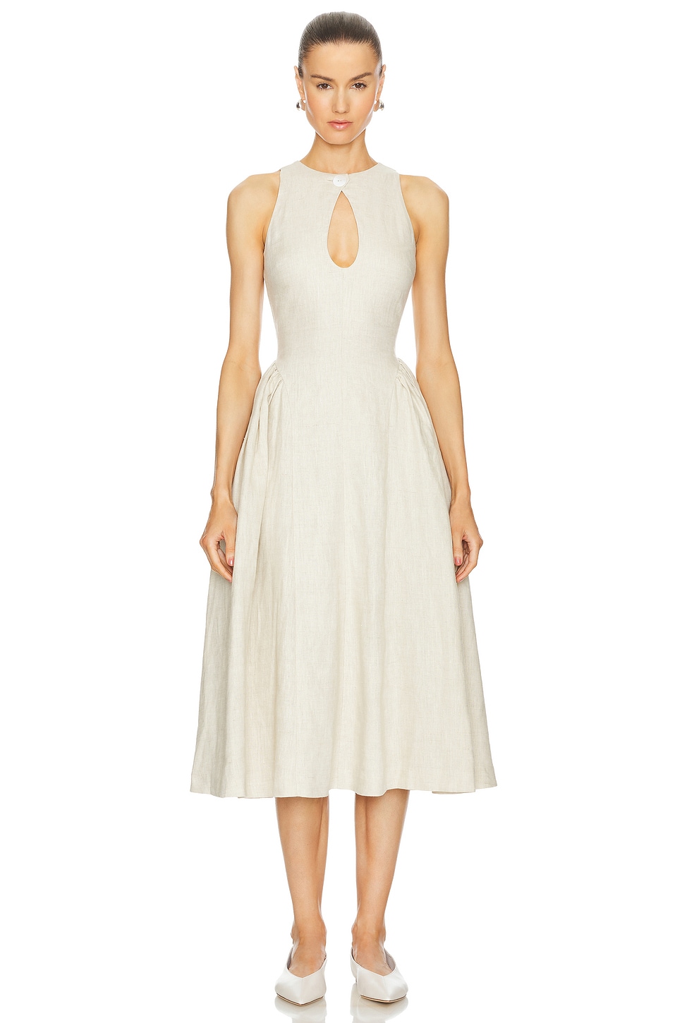 

Платье миди Seina Lpa, natural linen