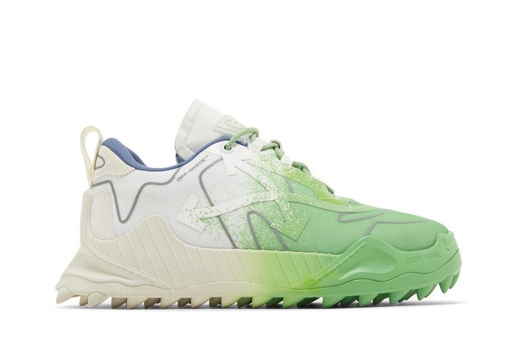 Кроссовки Off-White Off-White ODSY-1000 'White Green Spray Paint', зеленый — фото 2