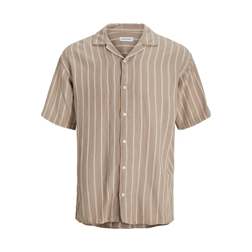 

Рубашка с коротким рукавом Jack & Jones Enzo Stripe Resort, бежевый