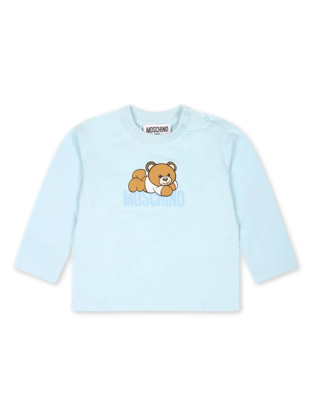 

Лонгслив с логотипом Moschino Kids, синий