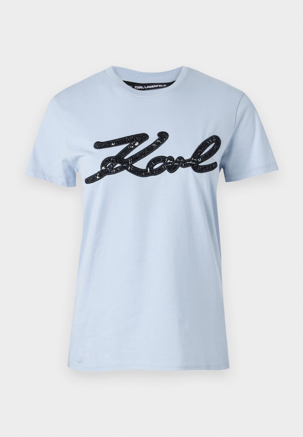 

Футболка с принтом BOUCLE SIGNATURE KARL LAGERFELD, синий