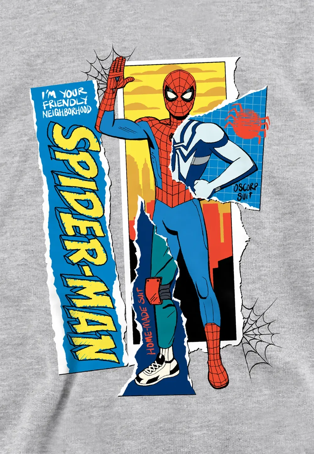 Детская худи Marvel Spiderman Athletic Heather, серый — фото 2