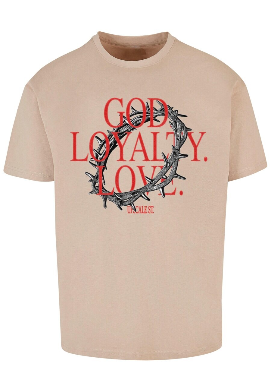 

Футболка Mt Upscale GOD LOYALTY LOVE, песочный