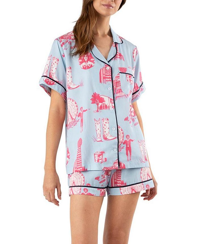

Пижамный комплект Dallas Toile с шортами Katie Kime, мультиколор