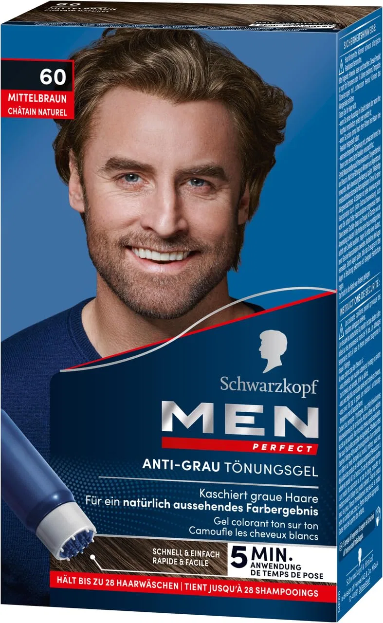Мужской гель-краска для волос Anti-Grey Tint Gel 60 Medium Brown от Men Perfect Men Perfect — фото 2