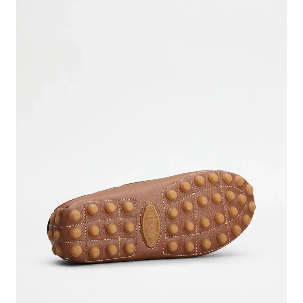 Кожаные лоферы Boat Gommino Bubble TOD's, коричневый; черный — фото 4