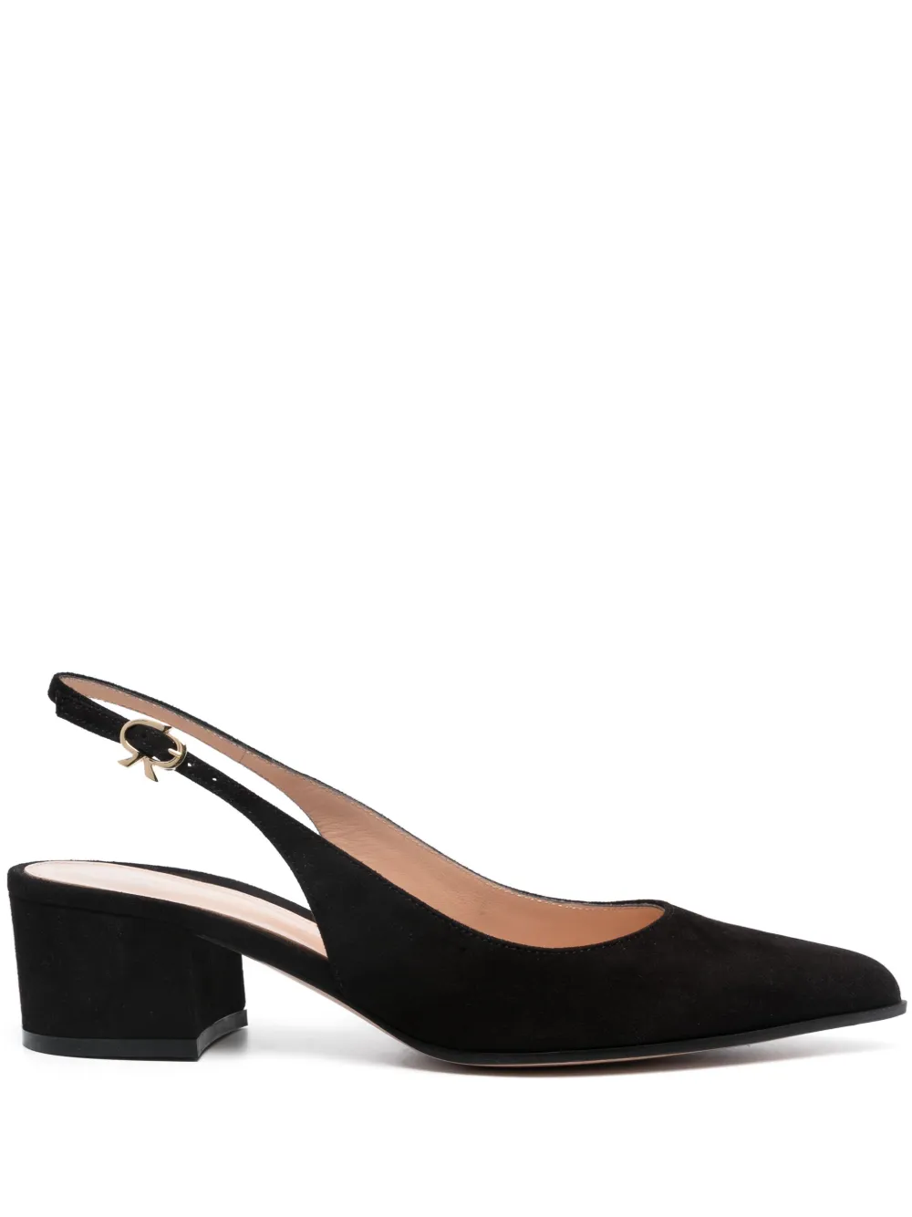 Туфли Ribbon 50 с ремешком на пятке Gianvito Rossi, черный