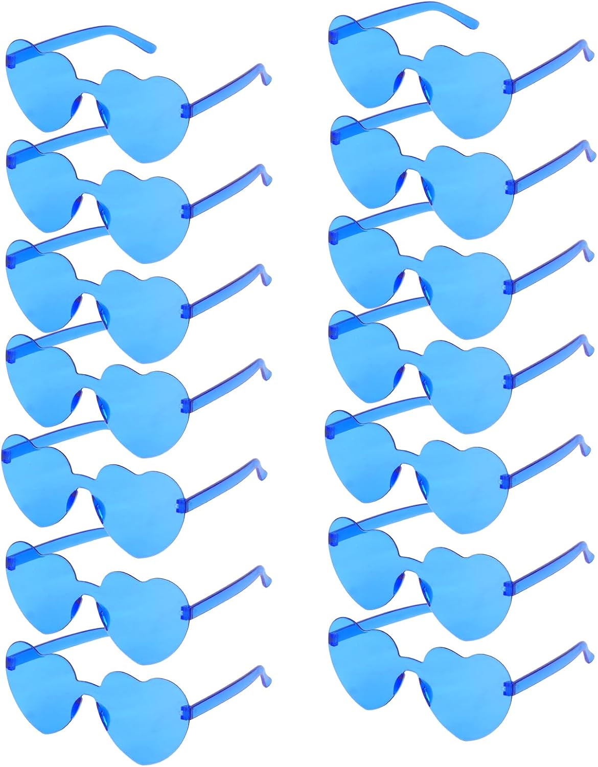 

Набор из 14 солнцезащитных очков в форме сердца для женщин. Очки для вечеринки в форме сердца, для девичника, подружки невесты, в качестве подарков на День святого Валентина ACO-UINT, Blue