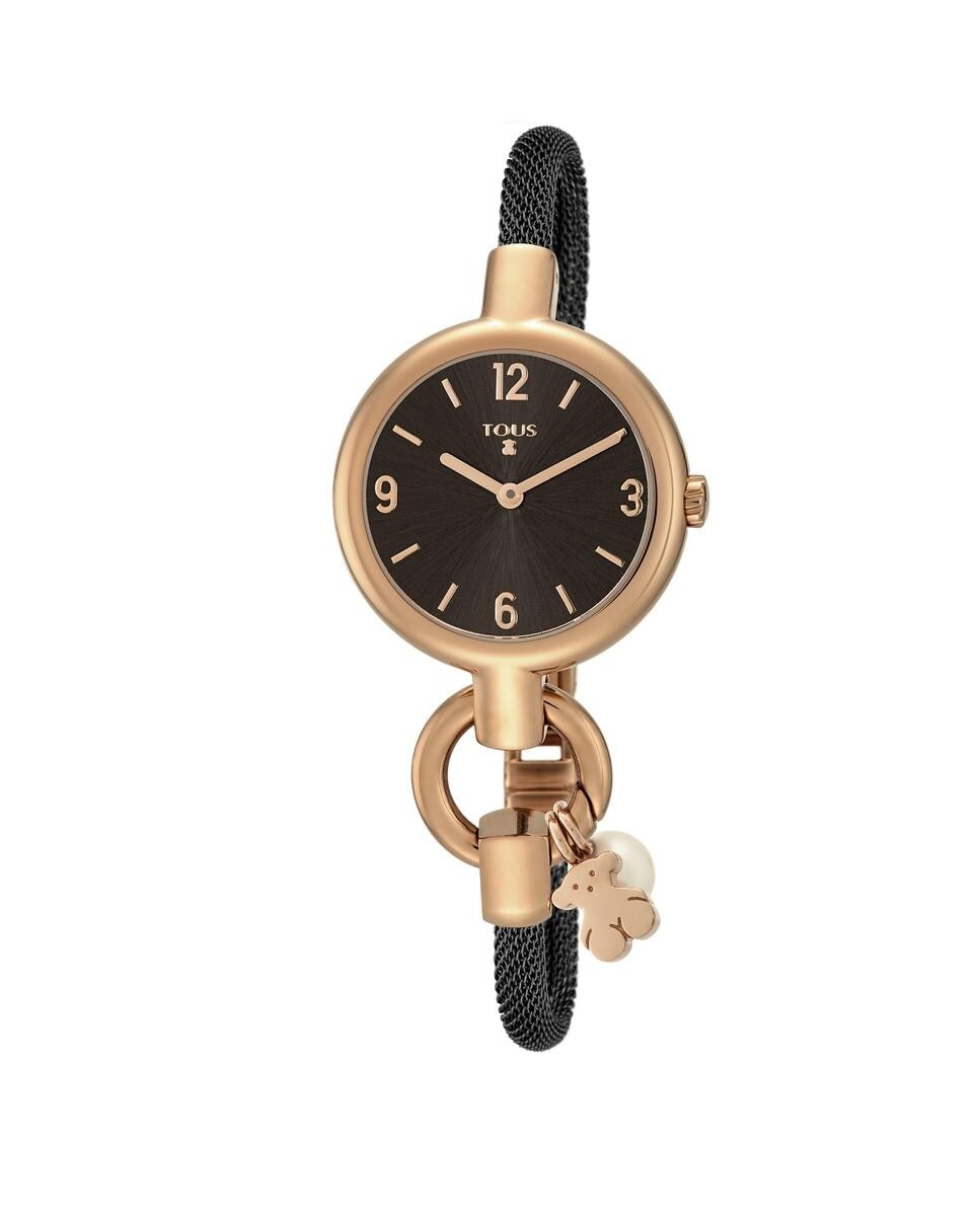 

Женские часы Hold Charms Black Steel Mesh Tous, черный