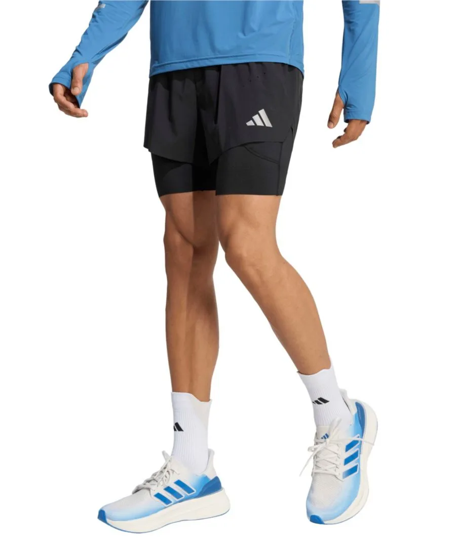 Мужские беговые шорты adi365 Climacool 2-в-1 Adidas, черный