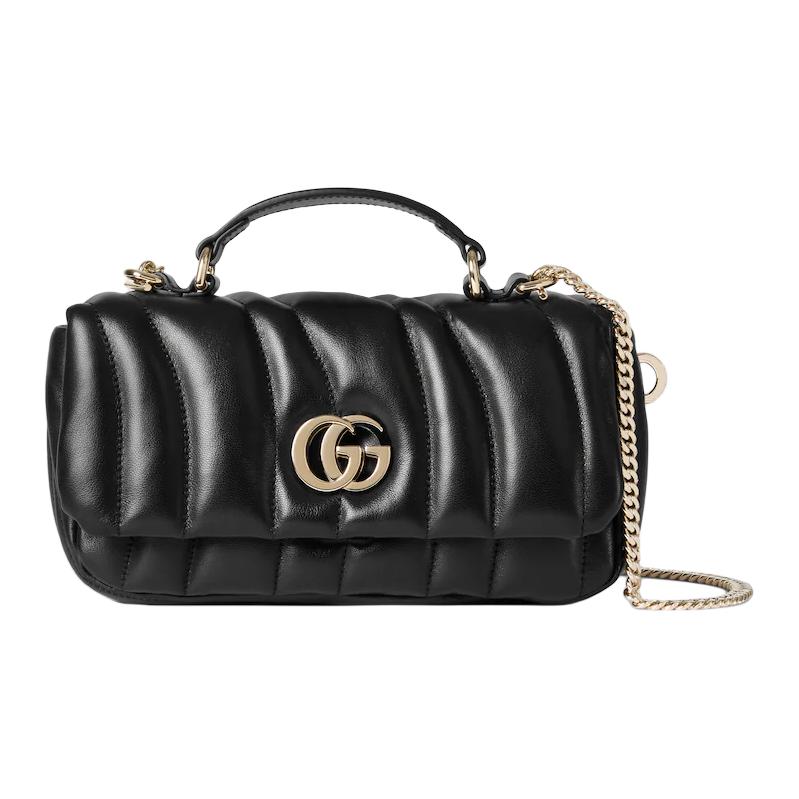 

Кросс-боди из стеганой кожи мини черный GUCCI