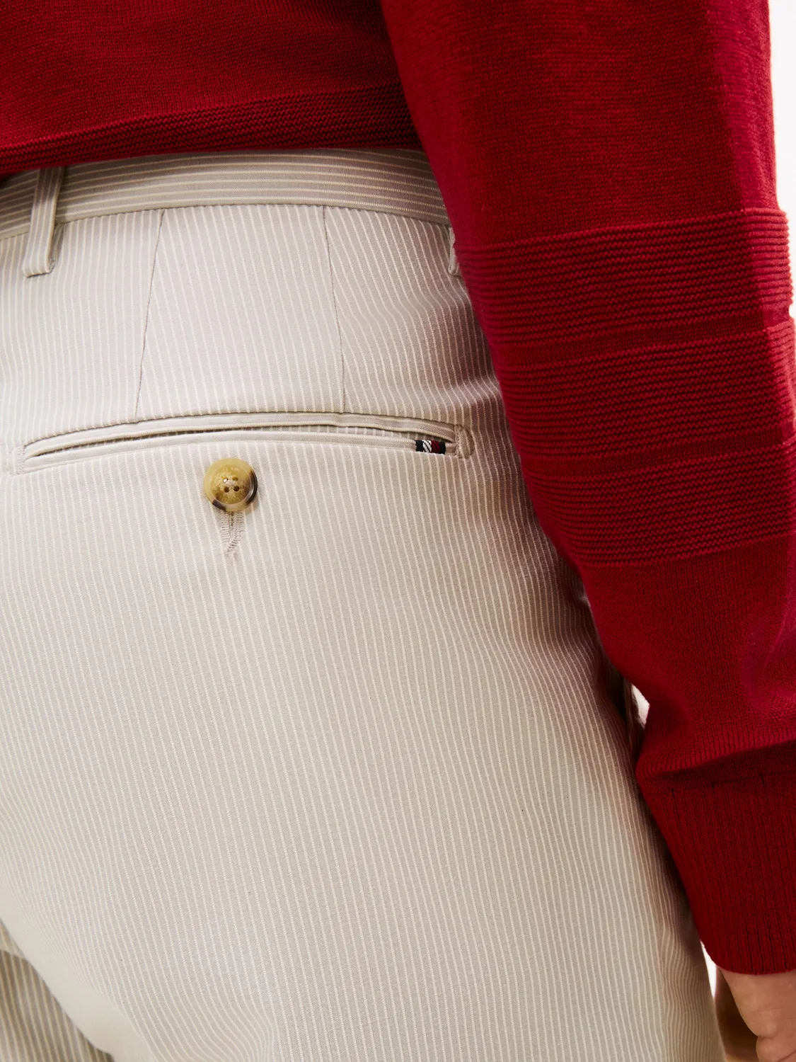 Обычные плиссированные брюки Tommy Hilfiger, Ecru/Dark Beige — фото 2