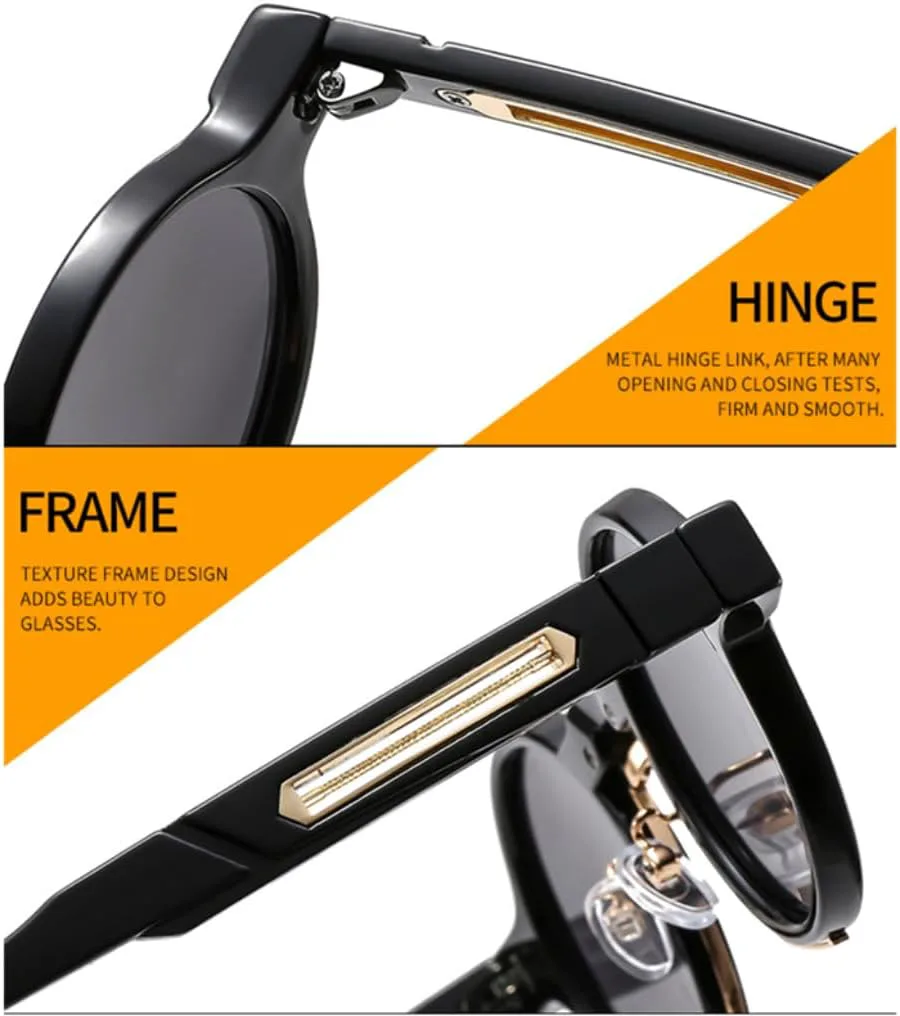 

Маленькие круглые солнцезащитные очки для женщин и мужчин, модные в стиле ретро-панк, с градиентным покрытием и защитой от УФ-излучения UV400 TOIPASTN, Tyj219-3