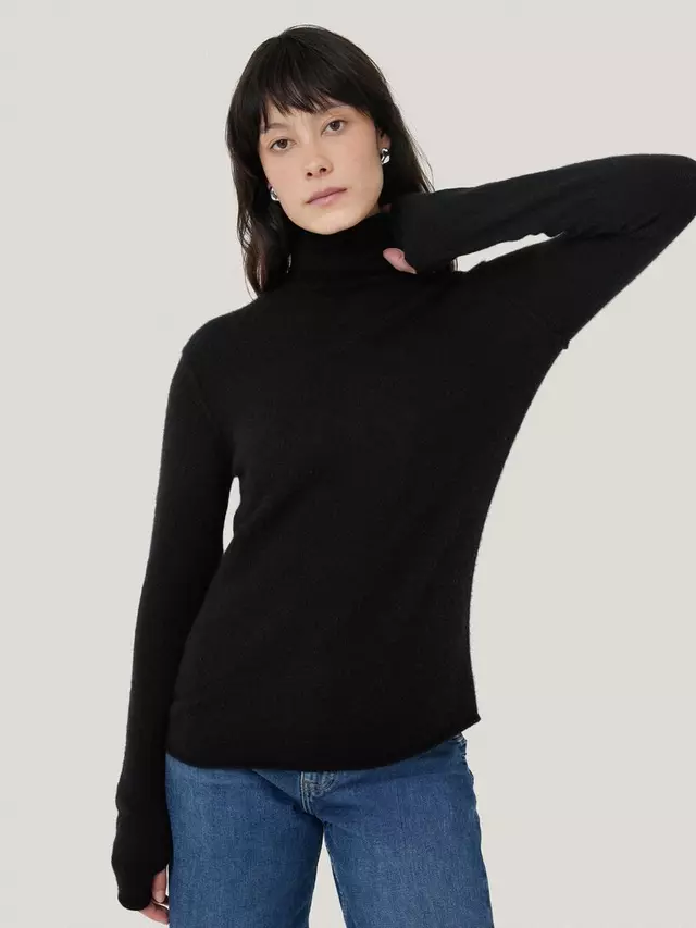 

Джемпер Jigsaw Cloud Cashmere Polo, черный