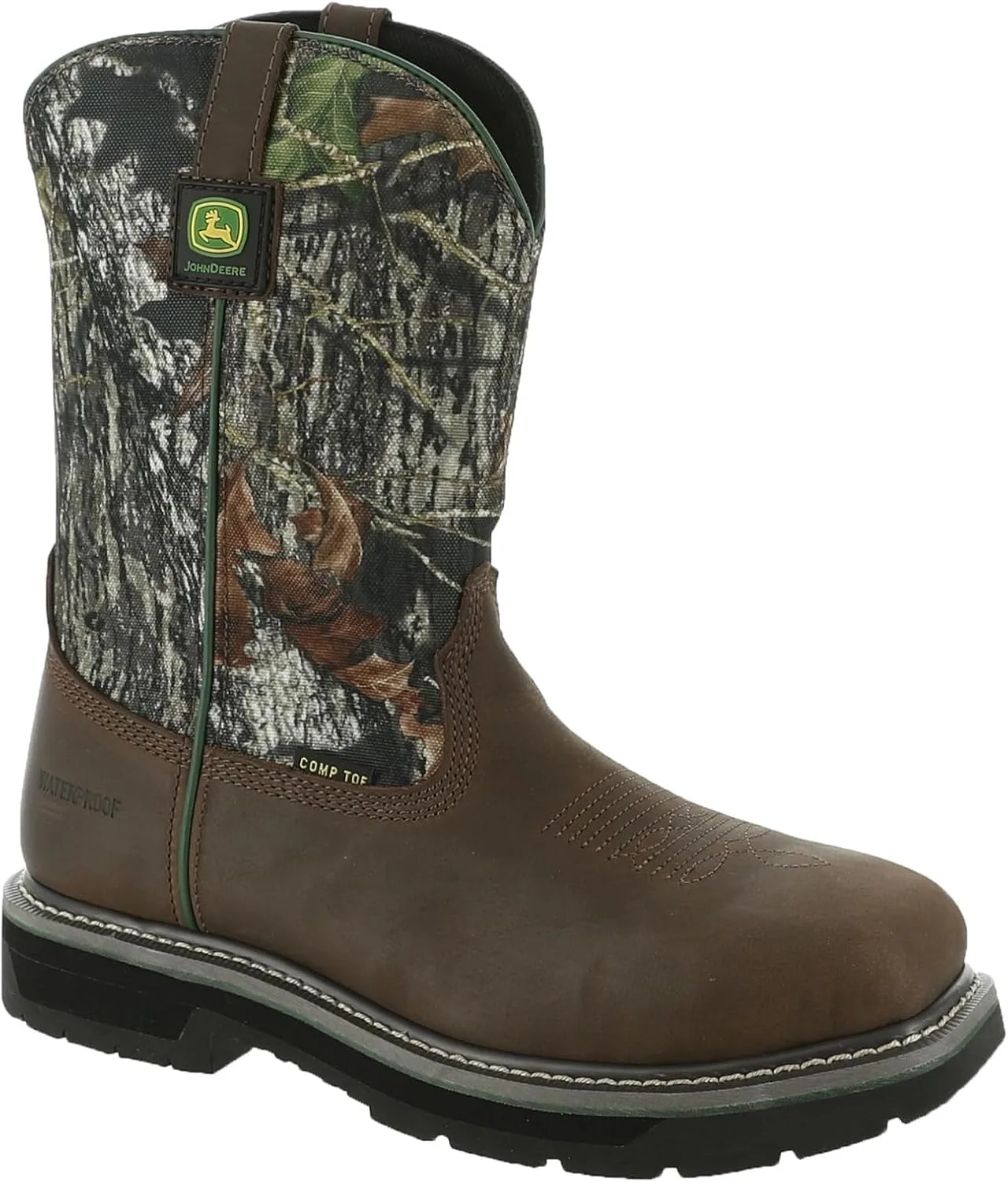 Мужские ковбойские сапоги Skechers John Deere Rowood Mossy Oak Shaft Wellington, камуфляжный