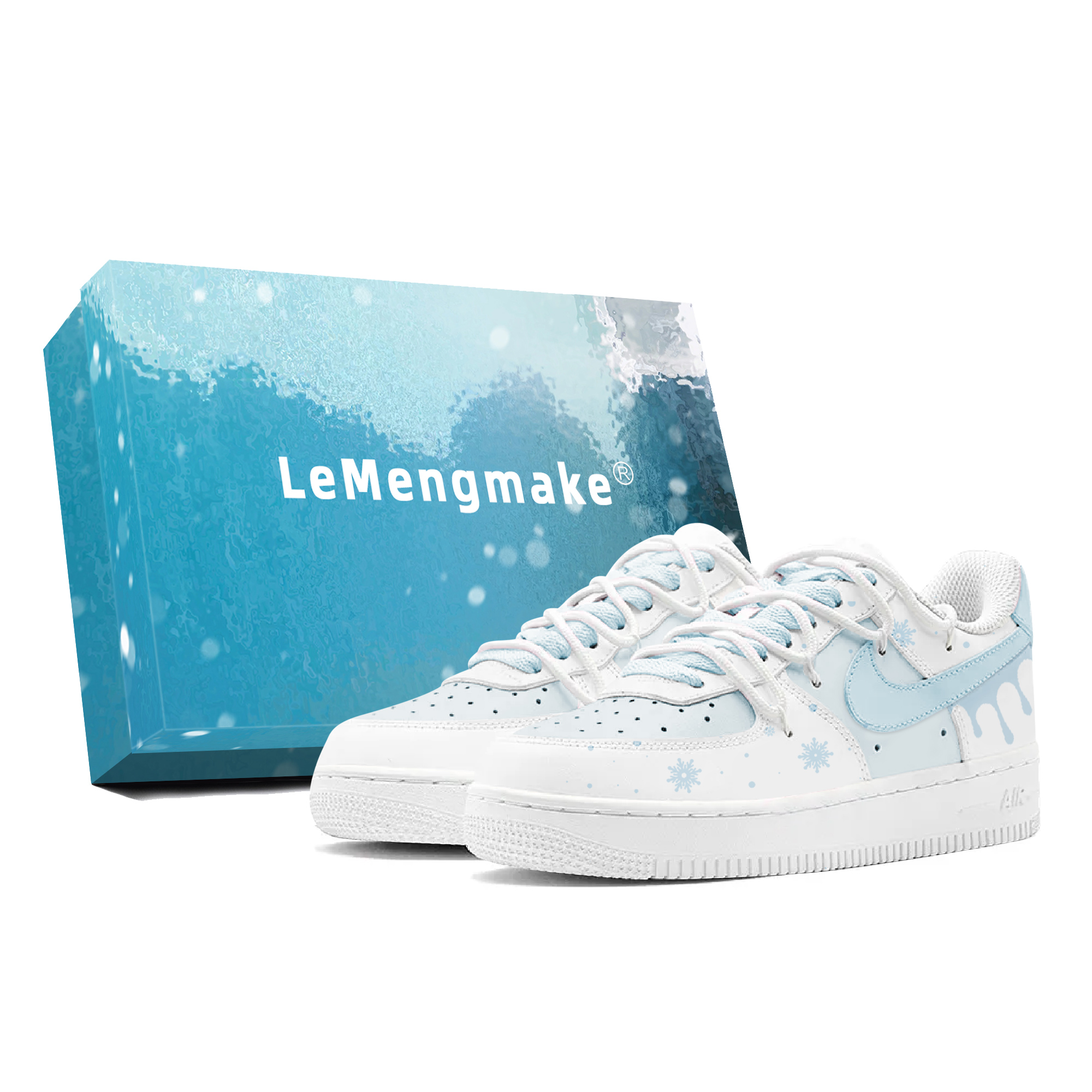 

Кроссовки Air Force 1 LE с низким верхом, амортизирующими, противоскользящими и износостойкими подошвами для детей и подростков Nike, синий/белый