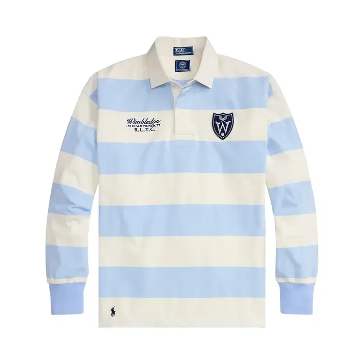 Пуловер с длинными рукавами и воротником в стиле регби Polo Ralph Lauren, синий