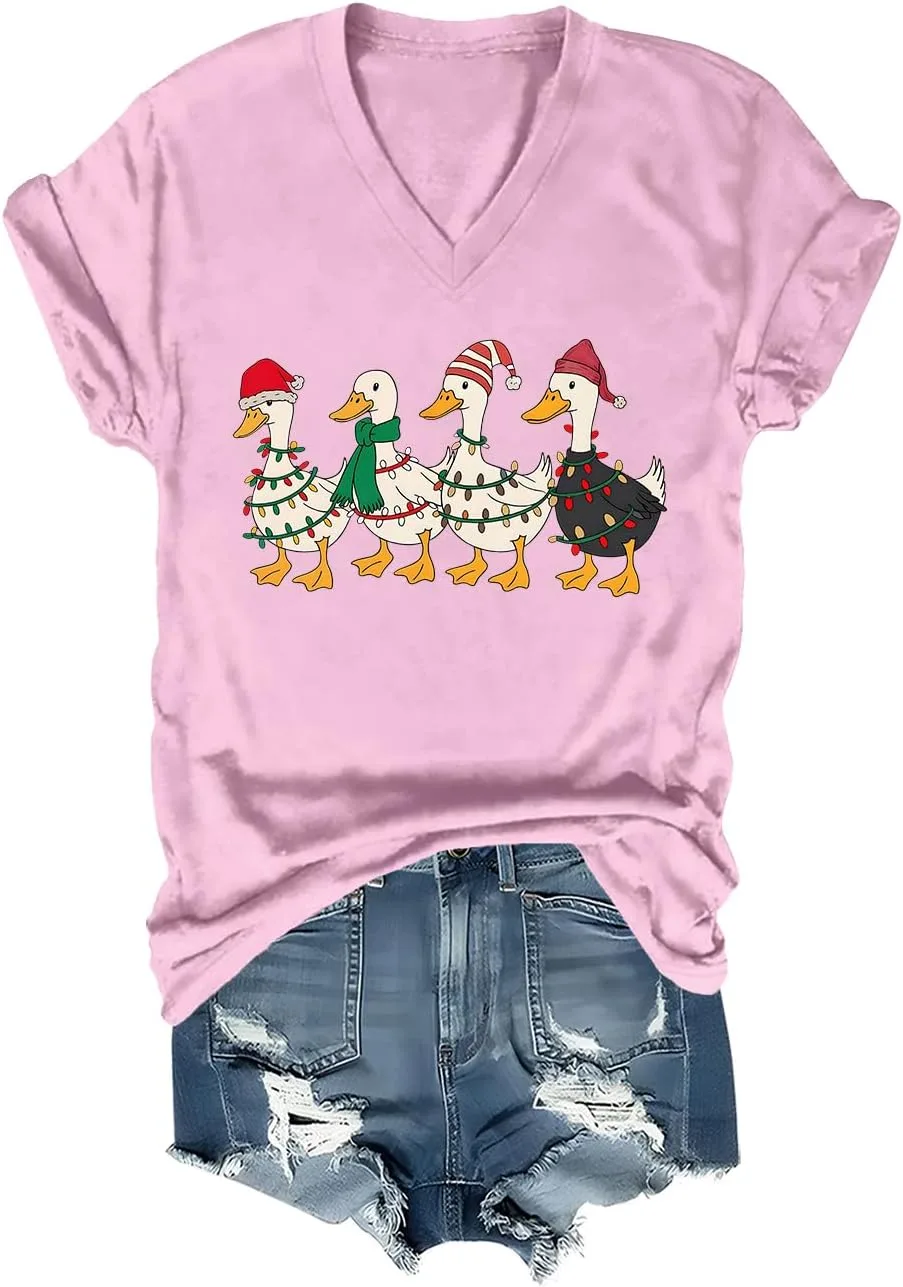 

Рубашка с рождественским гусем и гирляндами Cibwobi