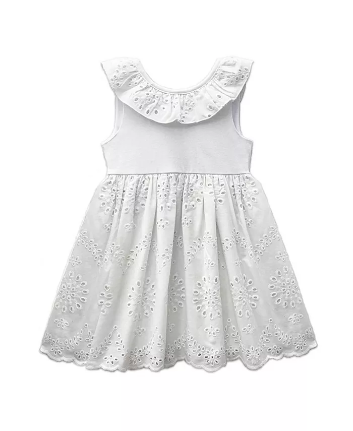 

Платье для девочек с рюшами и ажурной отделкой Blueberi Boulevard