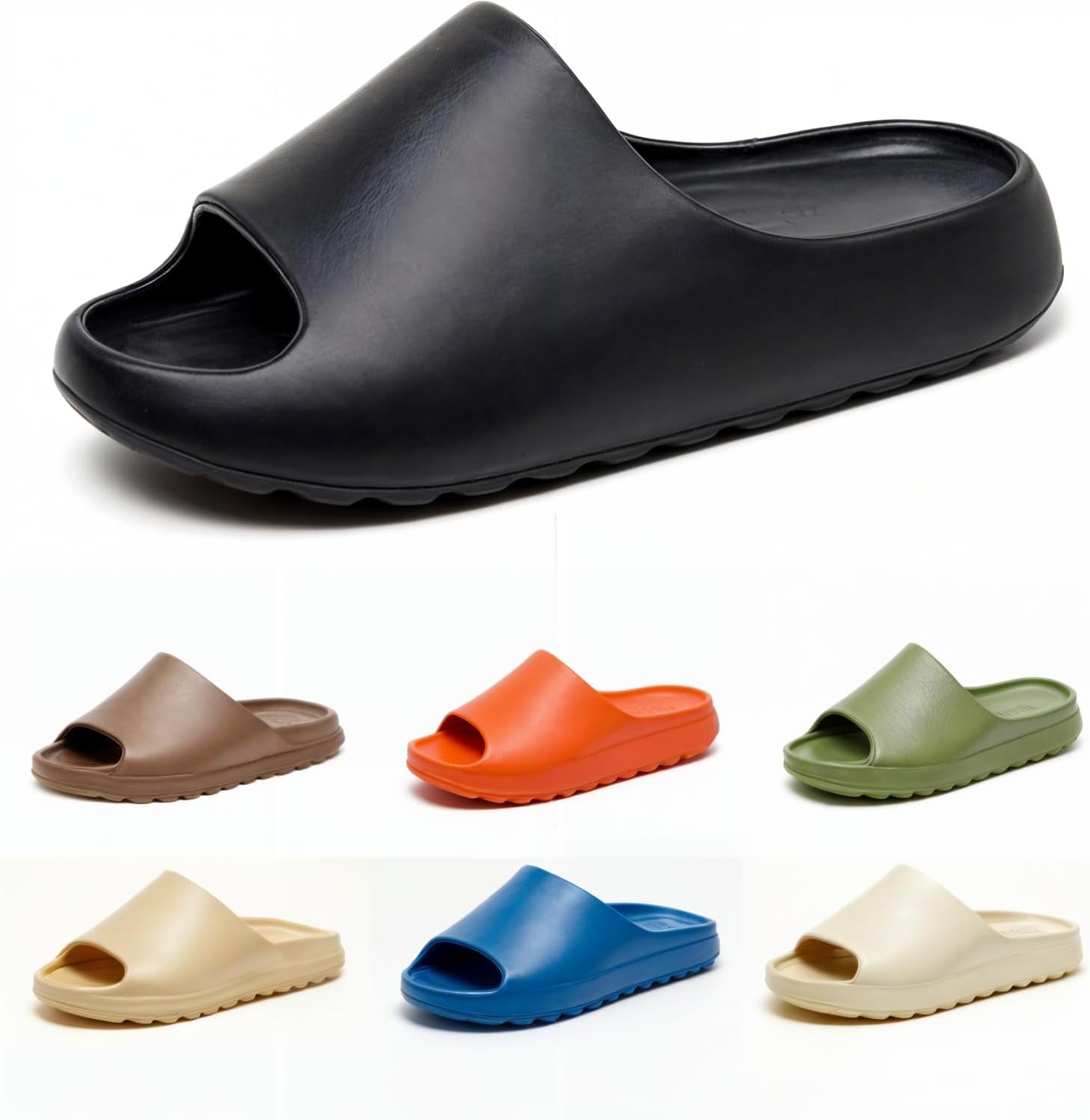 

Тапочки-подушки для женщин и мужчин, шлепанцы на платформе Cloud, противоскользящие тапочки Cloud, легкие удобные шлепанцы из ЭВА, сандалии с открытым носком для дома и улицы Generic, черный