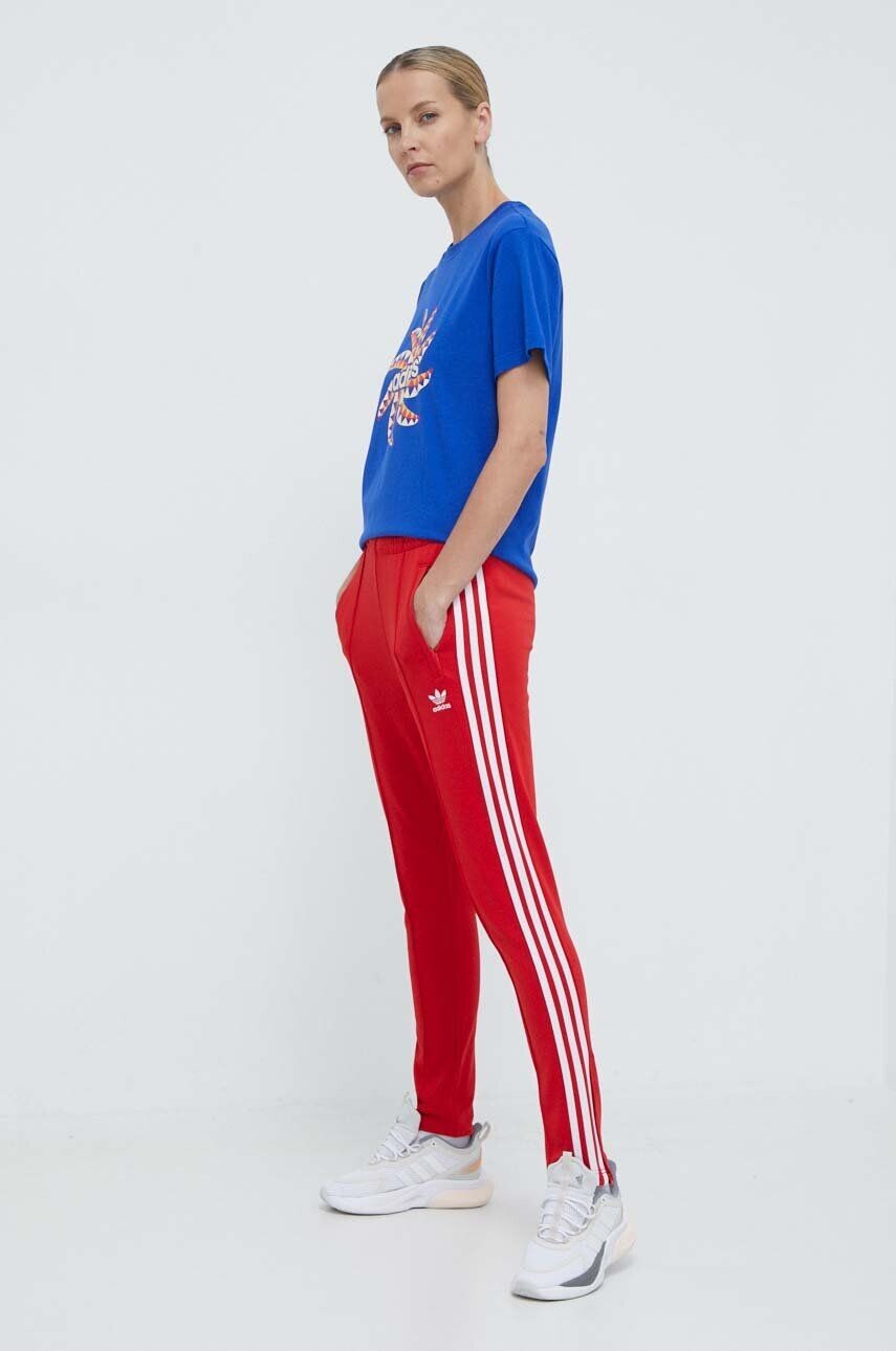 Джоггеры adidas Originals SST Classic TP, красный — фото 3
