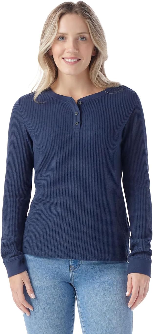 

Свитер Smartwool Waffle Long Sleeve Henley, цвет Deep Navy
