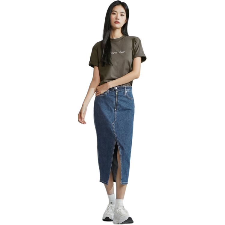 Джинсовая длинная юбка Women's 1A4-Denim Blue Calvin Klein — фото 4