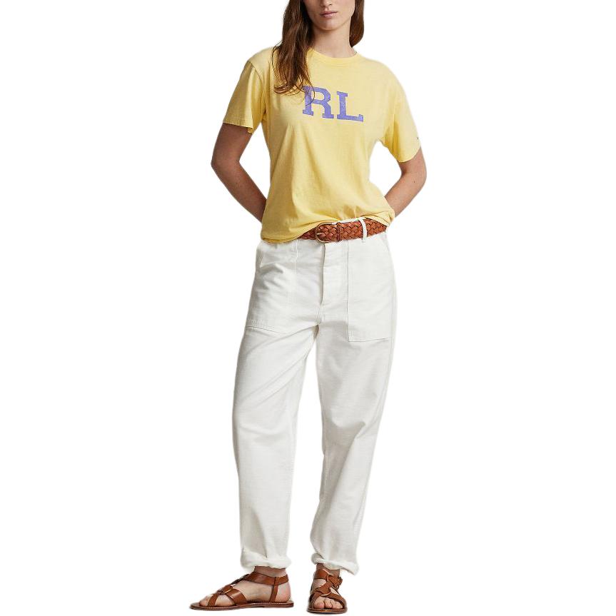 Футболка SS24 Женская Осенняя Желтая Polo Ralph Lauren, Осенний День Желтый — фото 3