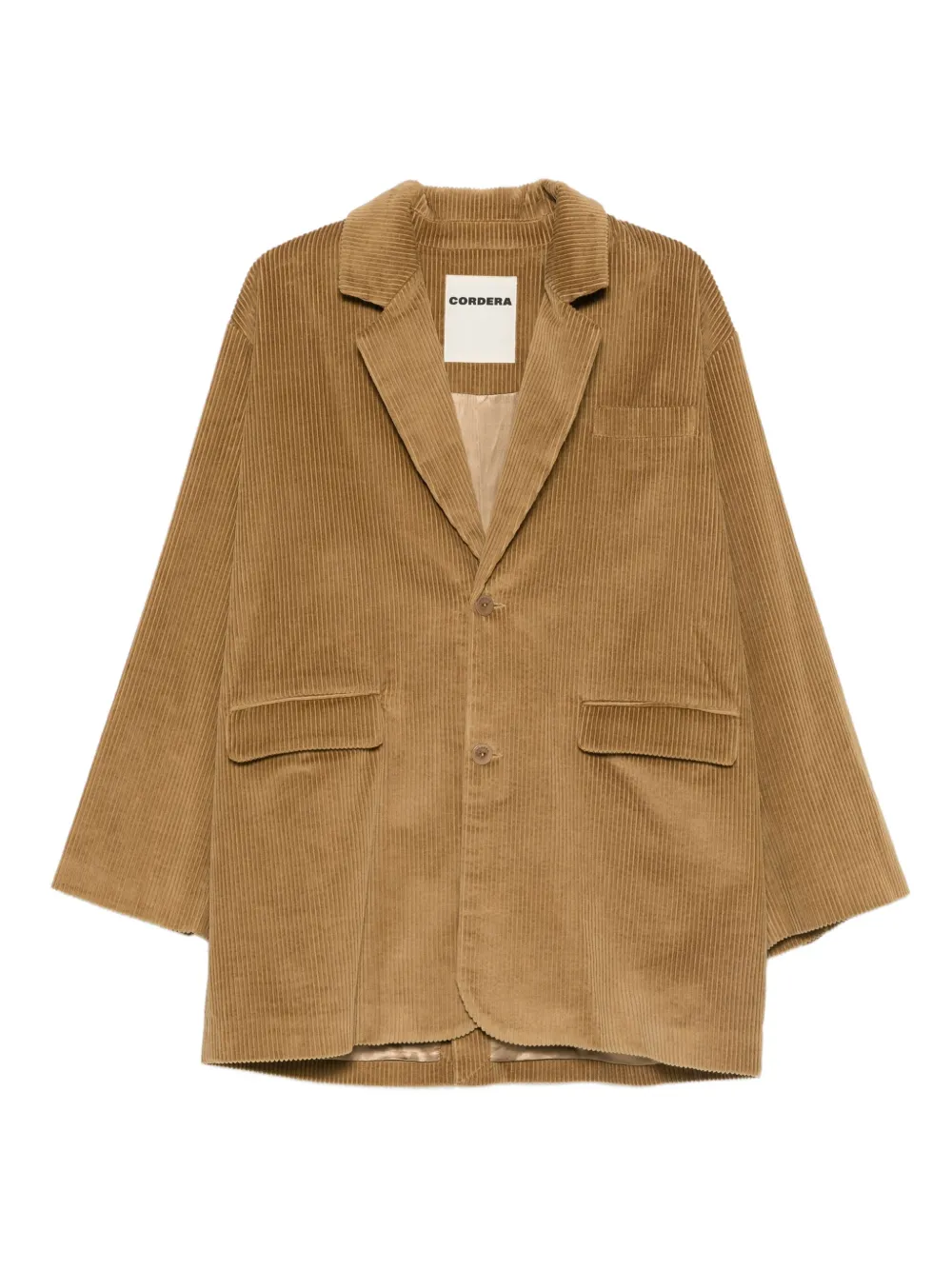 

Однобортный вельветовый блейзер Cordera, коричневый