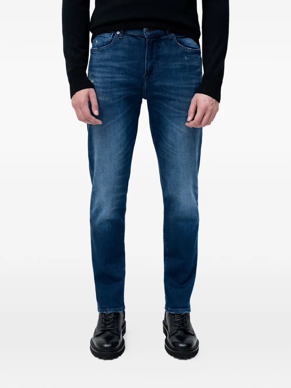 

Джинсы с эффектом потертости BOSS, синий