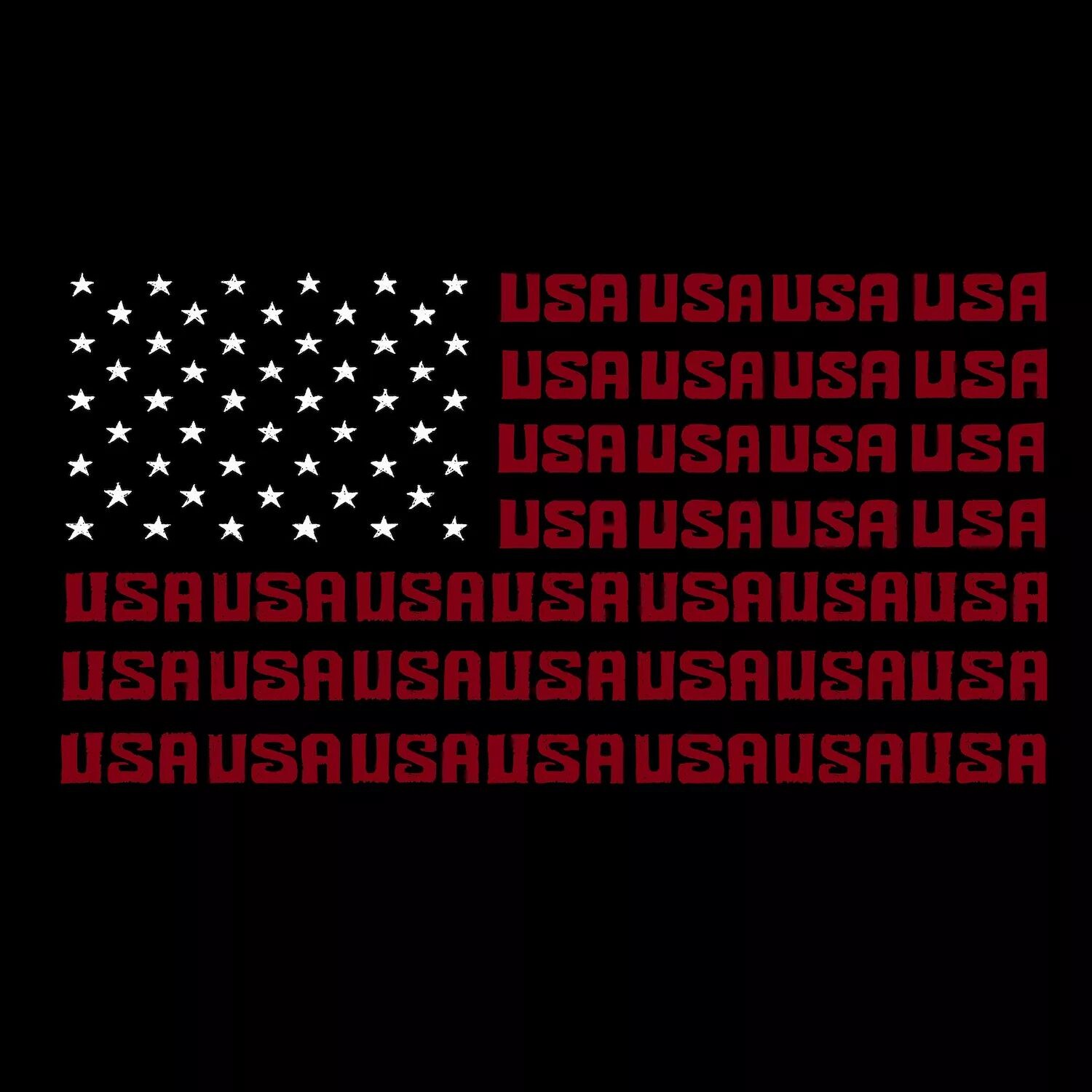

Флаг США — мужская бейсбольная футболка реглан с рисунком Word Art LA Pop Art
