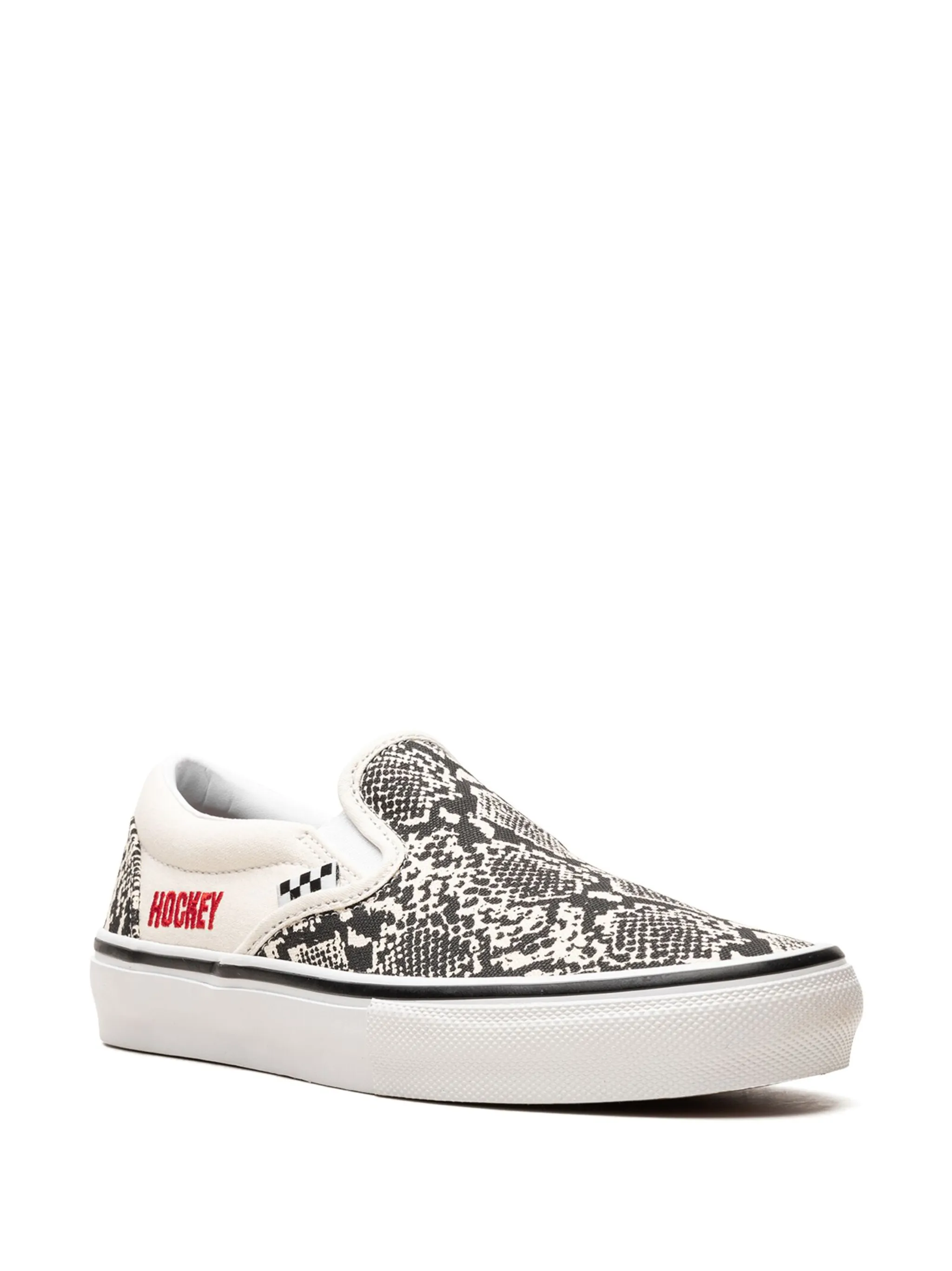Слипоны Skate Slip-On Snakeskin из коллаборации с Hockey Vans, белый — фото 2