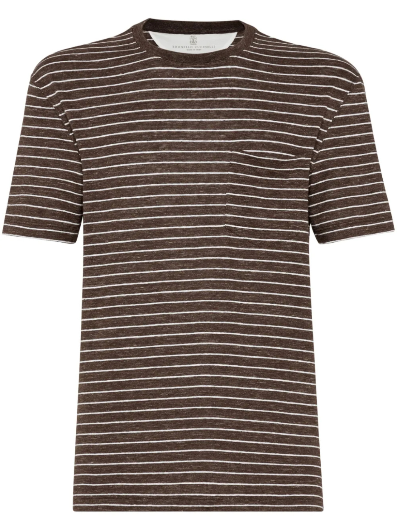 

Brunello Cucinelli футболка в полоску, коричневый