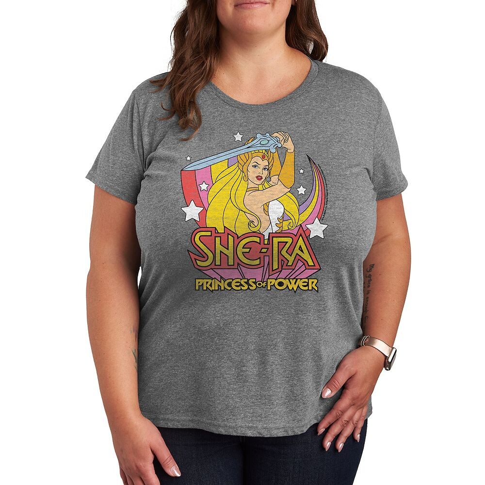 

Футболка Plus She-Ra Sword с радужным рисунком Licensed Character, цвет Heather Gray