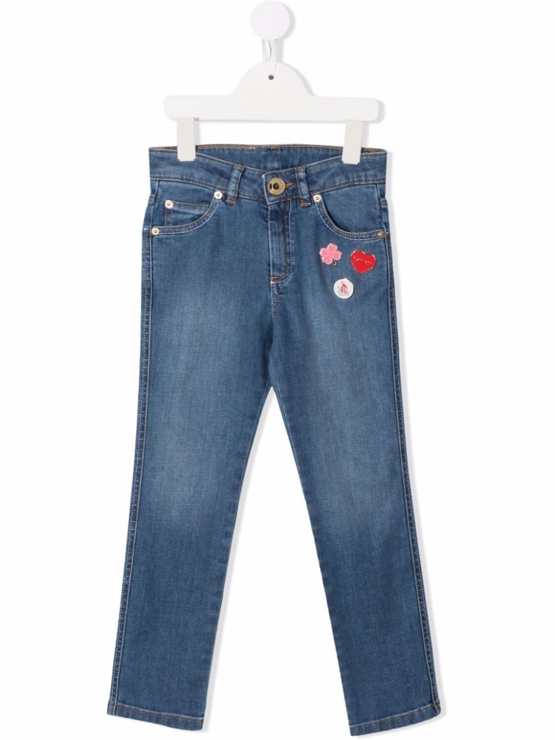 

Джинсы с нашивками Lanvin Enfant, синий
