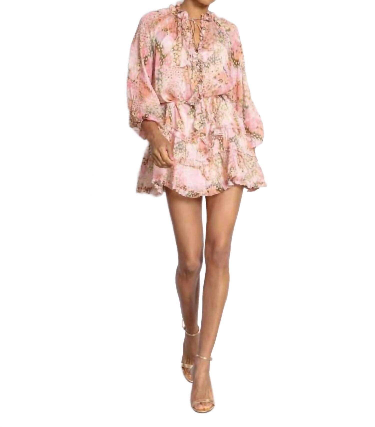 

Саша Мини-платье с длинными рукавами в розовом цвете Dream Catcher