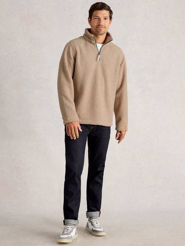 

Борг полу-зип свитер White Stuff, Light Natural